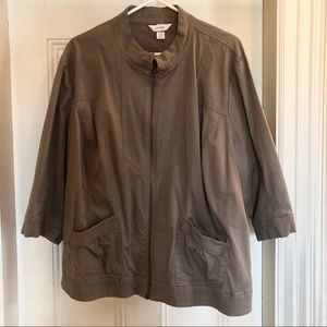 Street-style tan/brown jacket - CJ Banks - 4X
